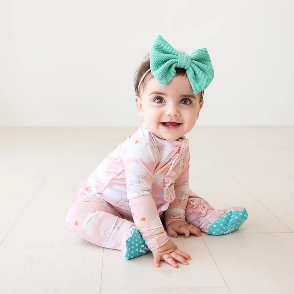 Posh Peanut Sheep Footie Zippered Onesie